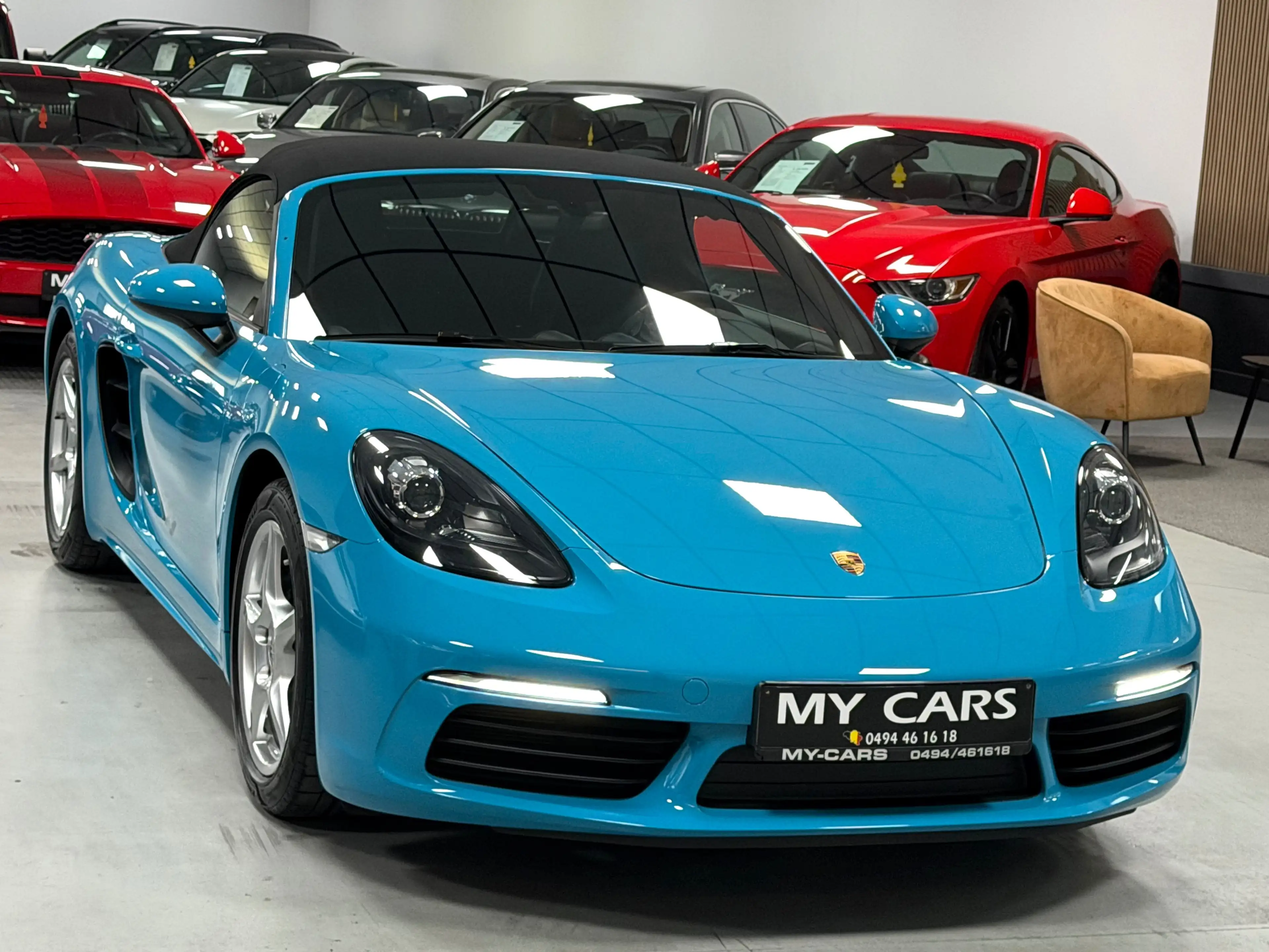 Porsche Boxster / 718 Turbo 2.0 Pdk Exhaust Sport Bose Xenon Bleu Miami Cuir Clim Xenon Ja 18 — photo 3