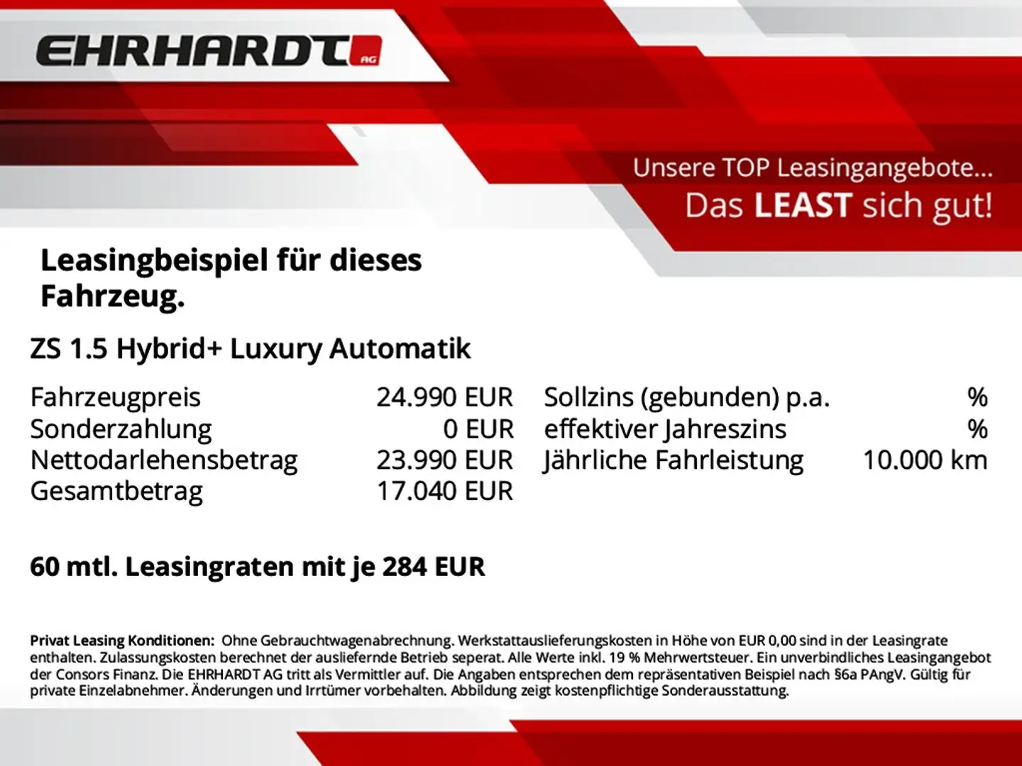 MG ZS 1.5 Hybrid+ Luxury Automatik LED*NAV*SHZ*ACC*36... Negro - 2