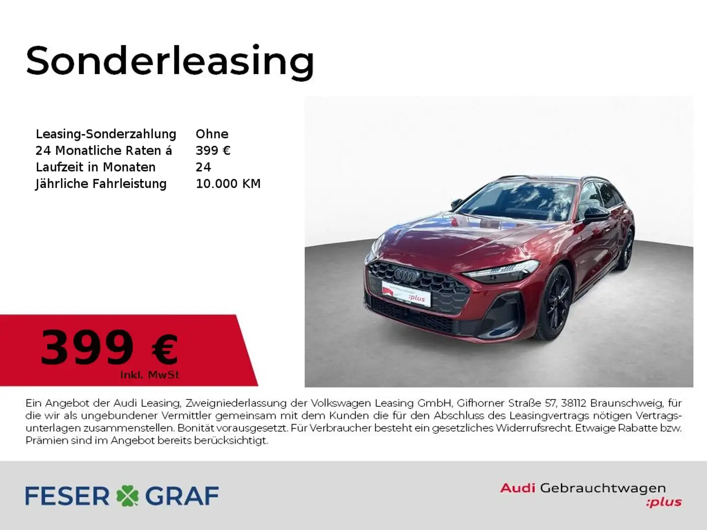 Audi A5 Avant 150 KW TFSI S tronic - S line - B&O Rot - 1