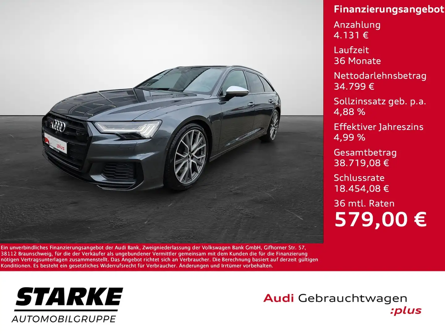 Audi S6 Avant TDI tiptronic quattro NaviPlus Matrix AHK... Gris - 1