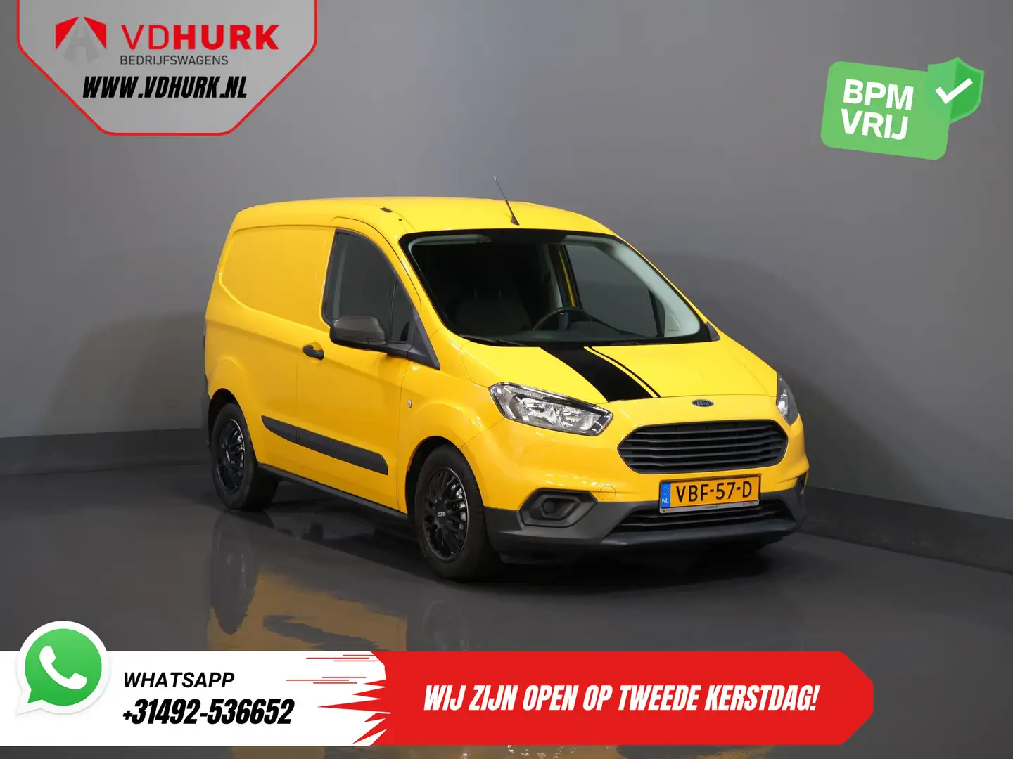 Ford Transit Courier 1.5 TDCI BPM VRIJ! Euro6/ NL Auto/ Dealer Ond./ Ai Geel - 1