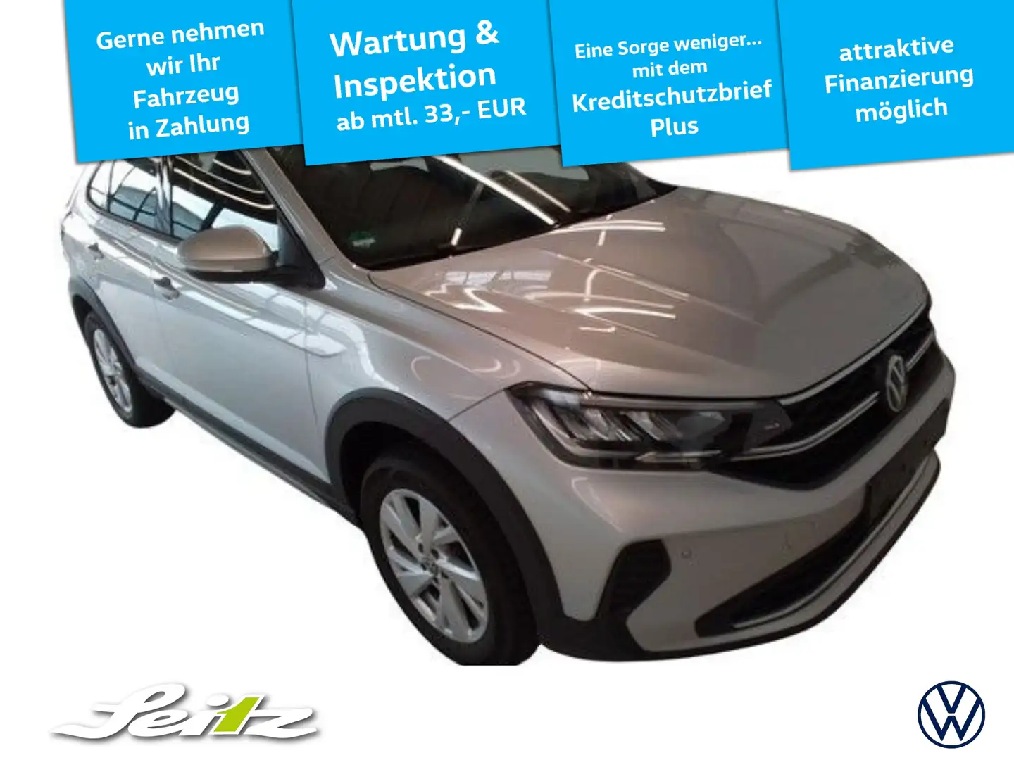Volkswagen Taigo 1.0 TSI Life *LED*PDC*NAVI*SITZH* Argent - 1