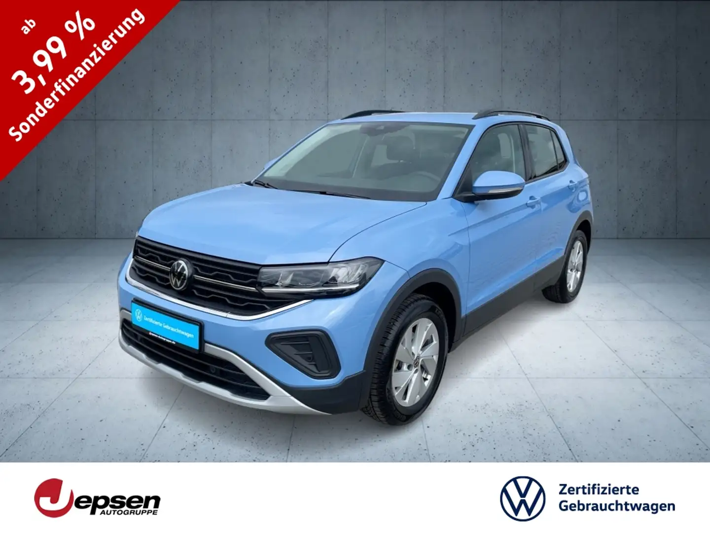 Volkswagen T-Cross Life 1.0 TSI AHK+ACC+Navi+PDC+DiCockpit Blau - 1