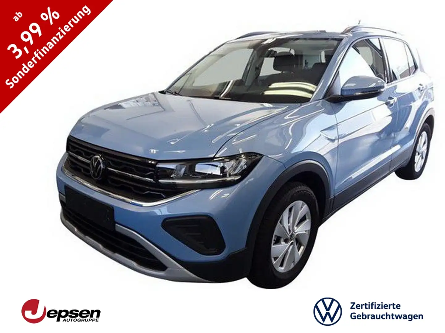 Volkswagen T-Cross Life 1.0 TSI AHK+ACC+Navi+PDC+DiCockpit Blau - 1