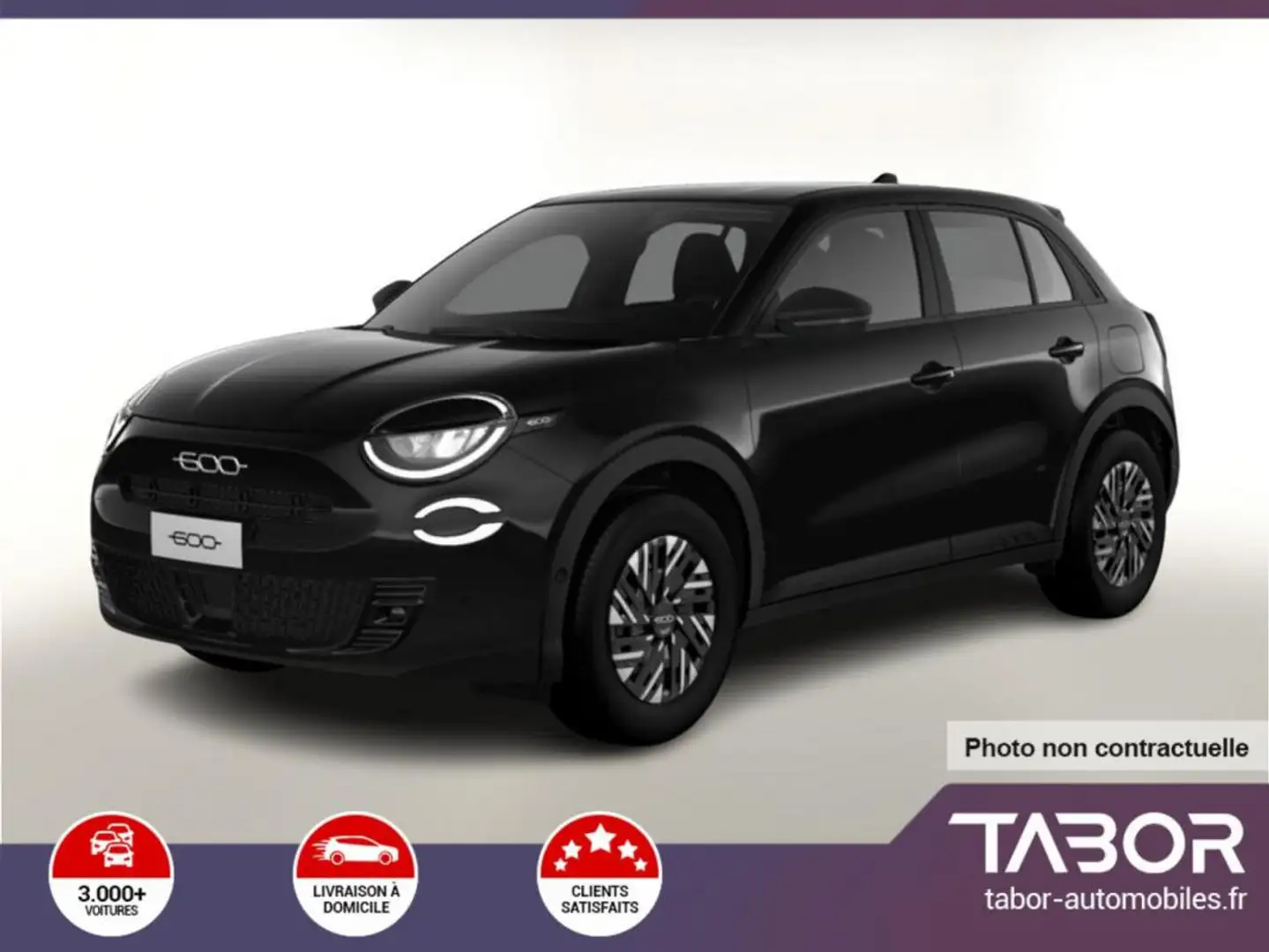 Fiat 600 MHEV 145 DCT GPS 2xPDC cam ADML LED BT Noir - 1
