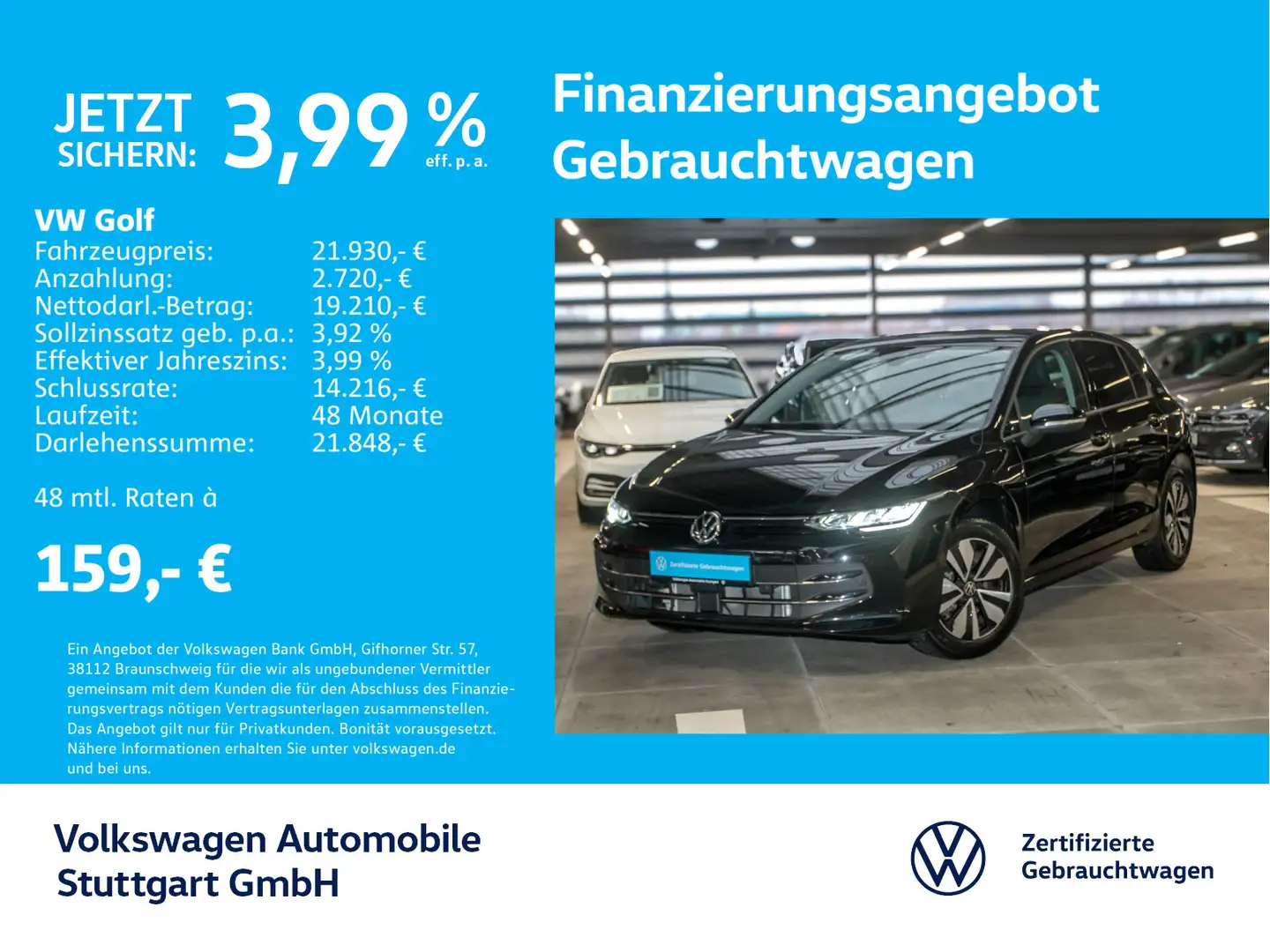 Volkswagen Golf 8 Goal 1.5 TSI Navi AHK Tempomat Schwarz - 1