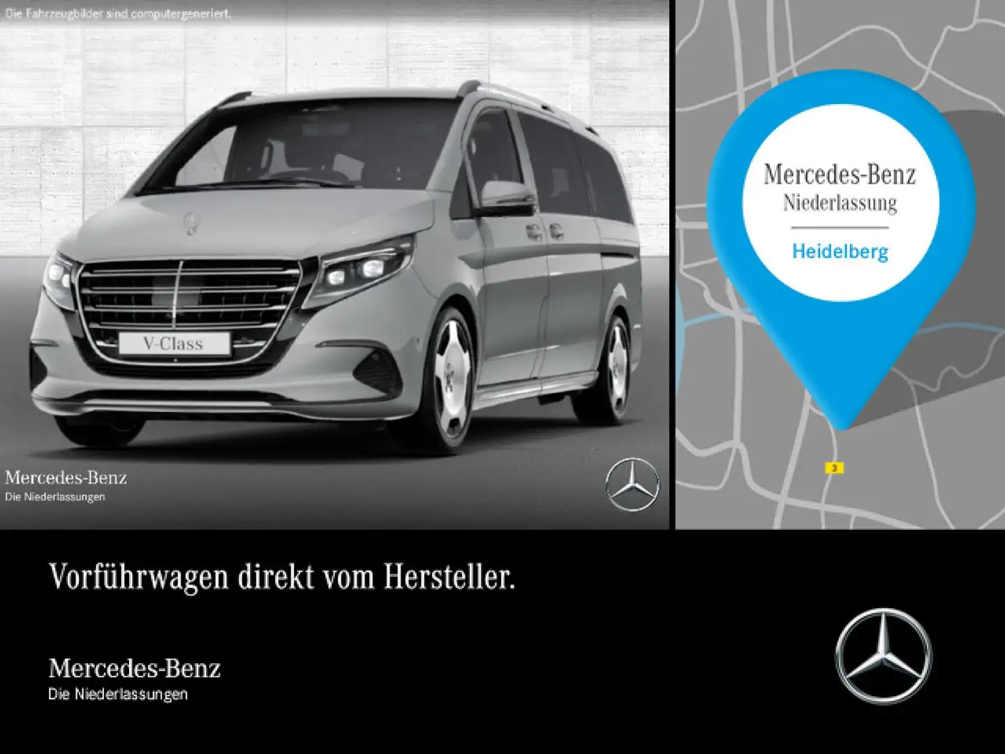 Mercedes-Benz V 300 d EXCLUSIVE+SchiebDa+9G+AHK+StandHZ+Navi+DIS Grau - 1
