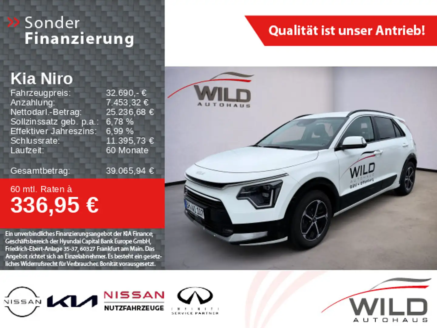 Kia Niro 1.6 HEV DCT Spirit Navi LED LM-Felgen Weiß - 1