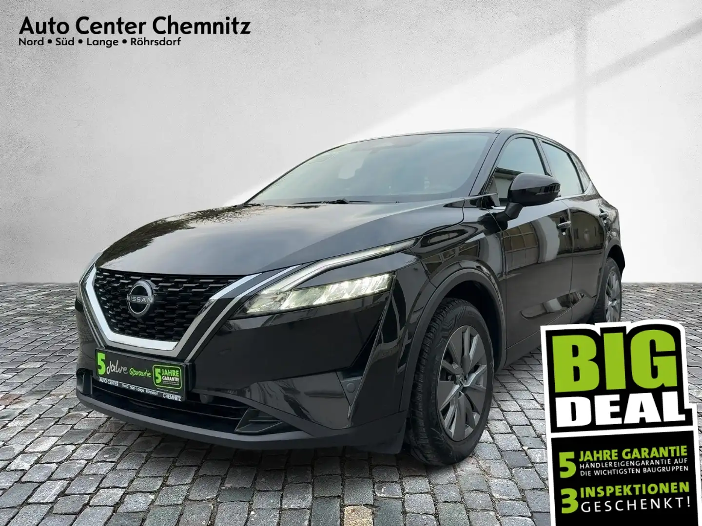 Nissan Qashqai 1.3 DIG-T MHEV Visia LED/PDC/TEMP Zwart - 1