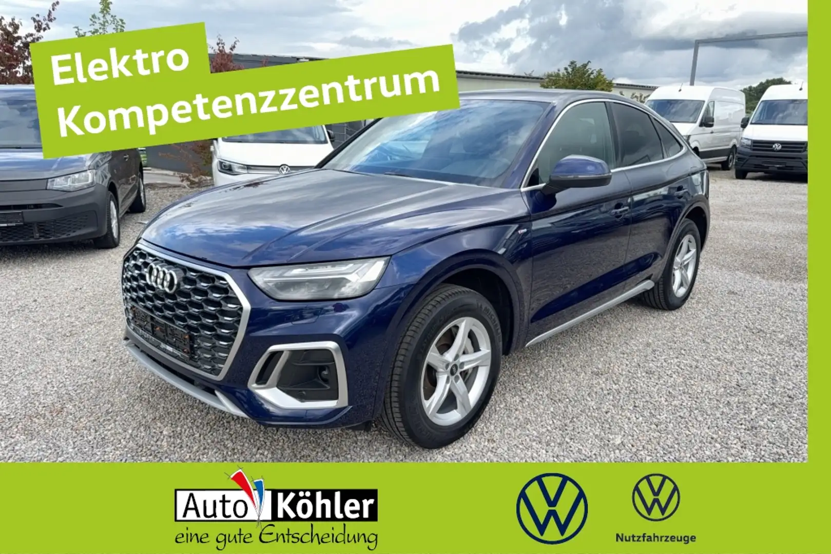 Audi Q5 S line TFSi e quattro Matrix+AHK+LED+Navi+PDC Blau - 1
