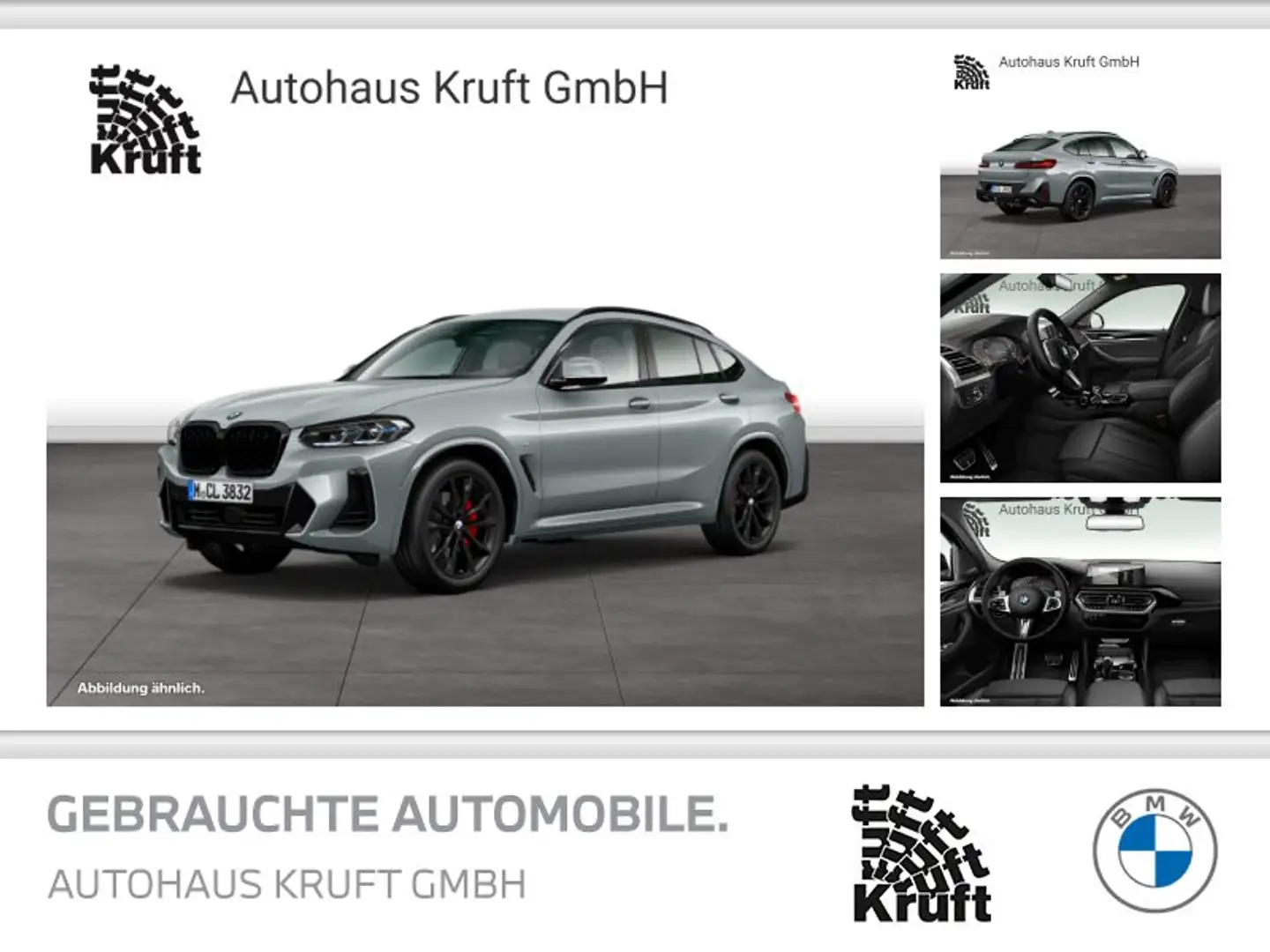 BMW X4 xDrive30i M SPORT+AHK+ACC+LASER+H&K Grau - 1