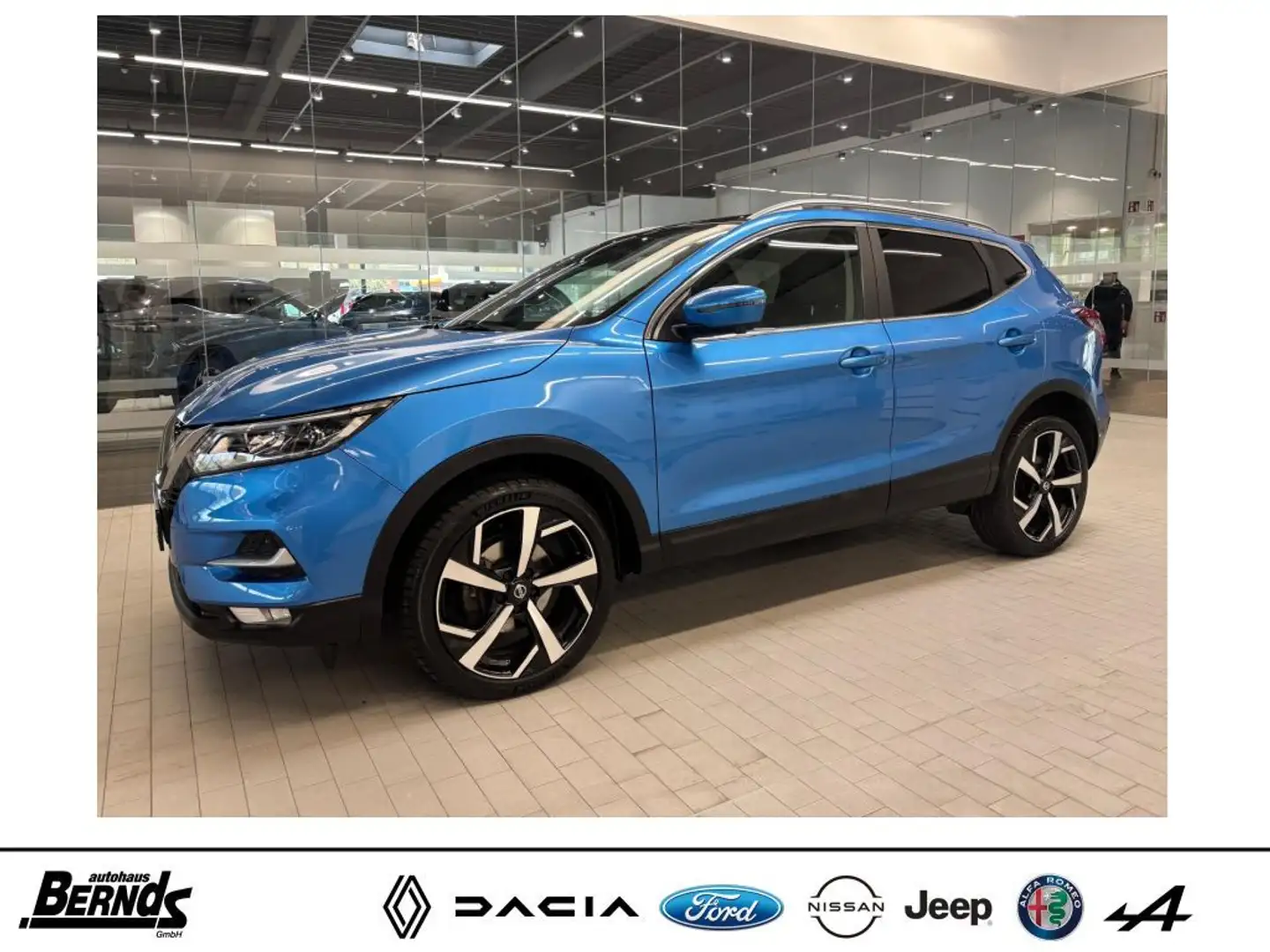 Nissan Qashqai 1.3 DIG-T TEKNA - Panoramaglasdach, Kamera, SHZ Blauw - 1