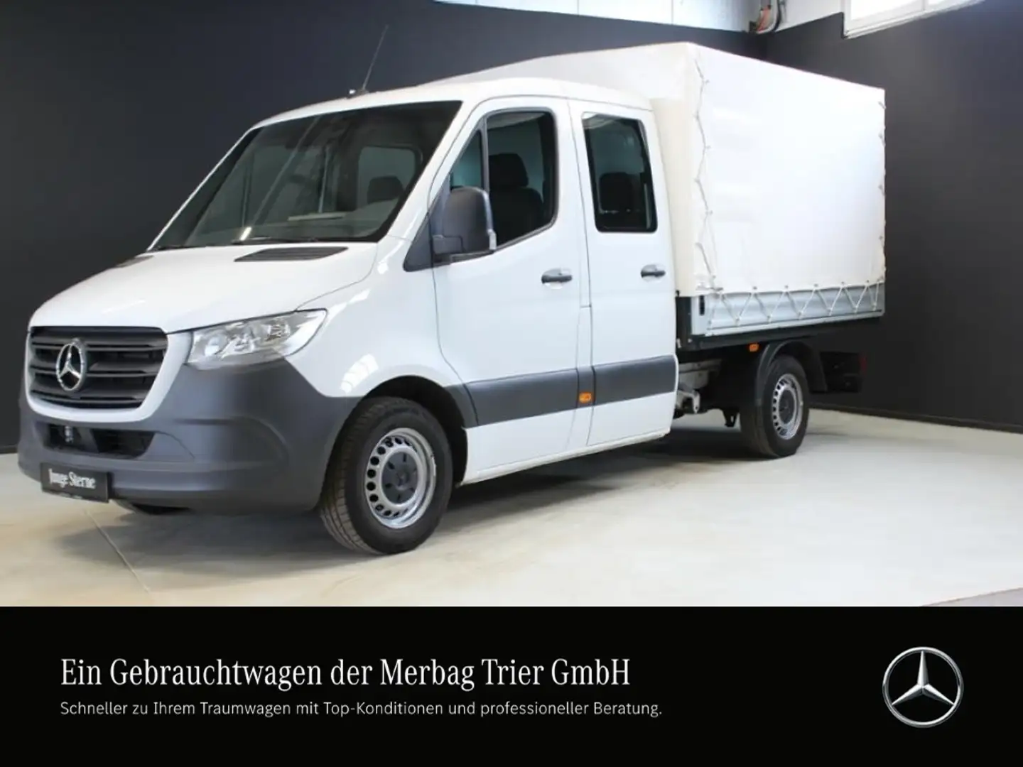 Mercedes-Benz Sprinter 215  *DOKA PRITSCHE PLANE STANDARD AHK Blanc - 1