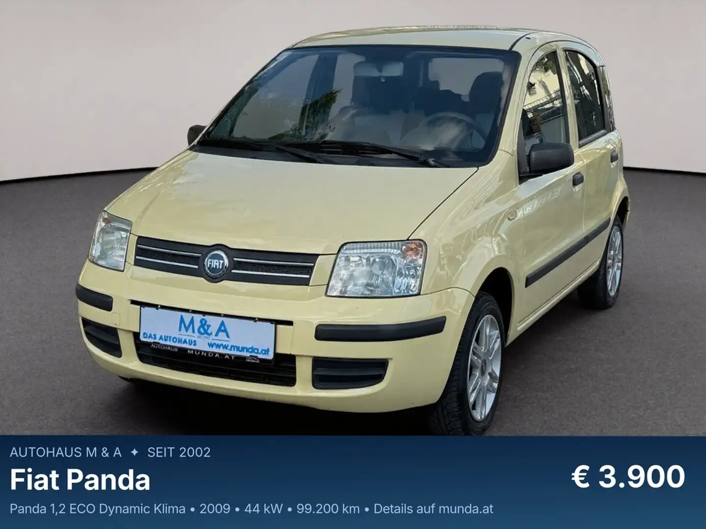 Fiat Panda Panda 1,2 ECO Dynamic Klima 1-Jahr Garantie Gelb - 1
