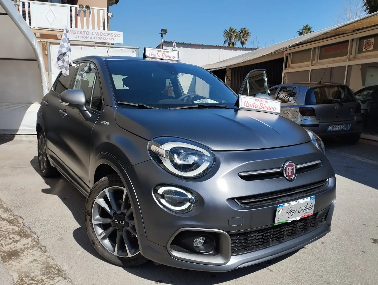 Fiat 500X 500 X 2018 1.3 mjt Sport 95cv grigio satinat +pell Grigio - 1