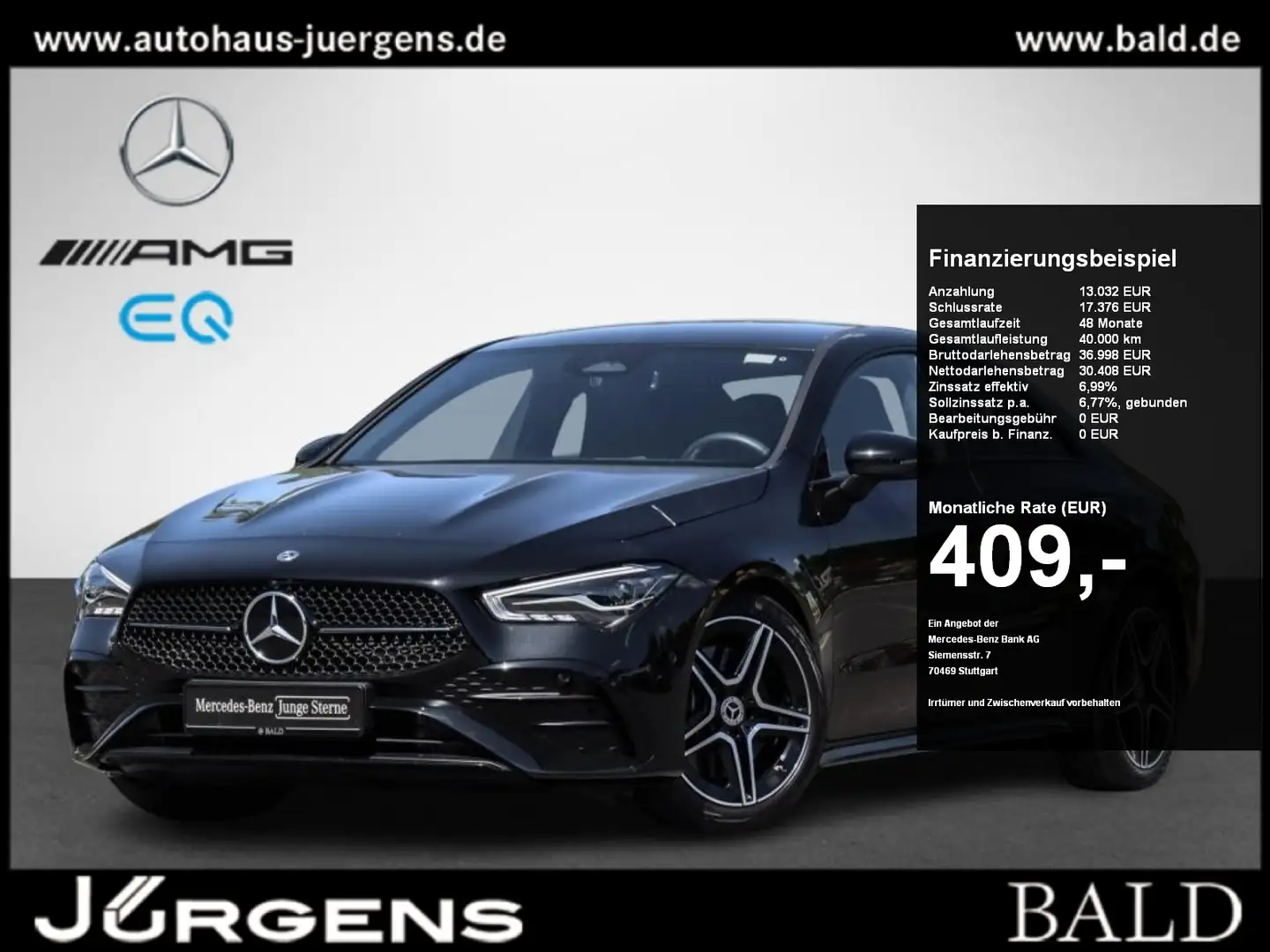 Mercedes-Benz CLA 250 4M AMG-Premium/LED/Memo/Stdhz/Night/18" Zwart - 1