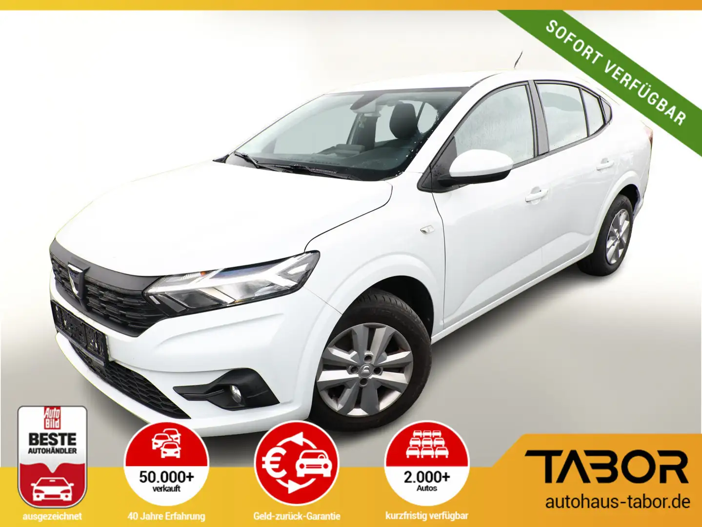 Dacia Logan 1.0 TCe 90 Comfort LED Temp Klima NSW Alb - 1