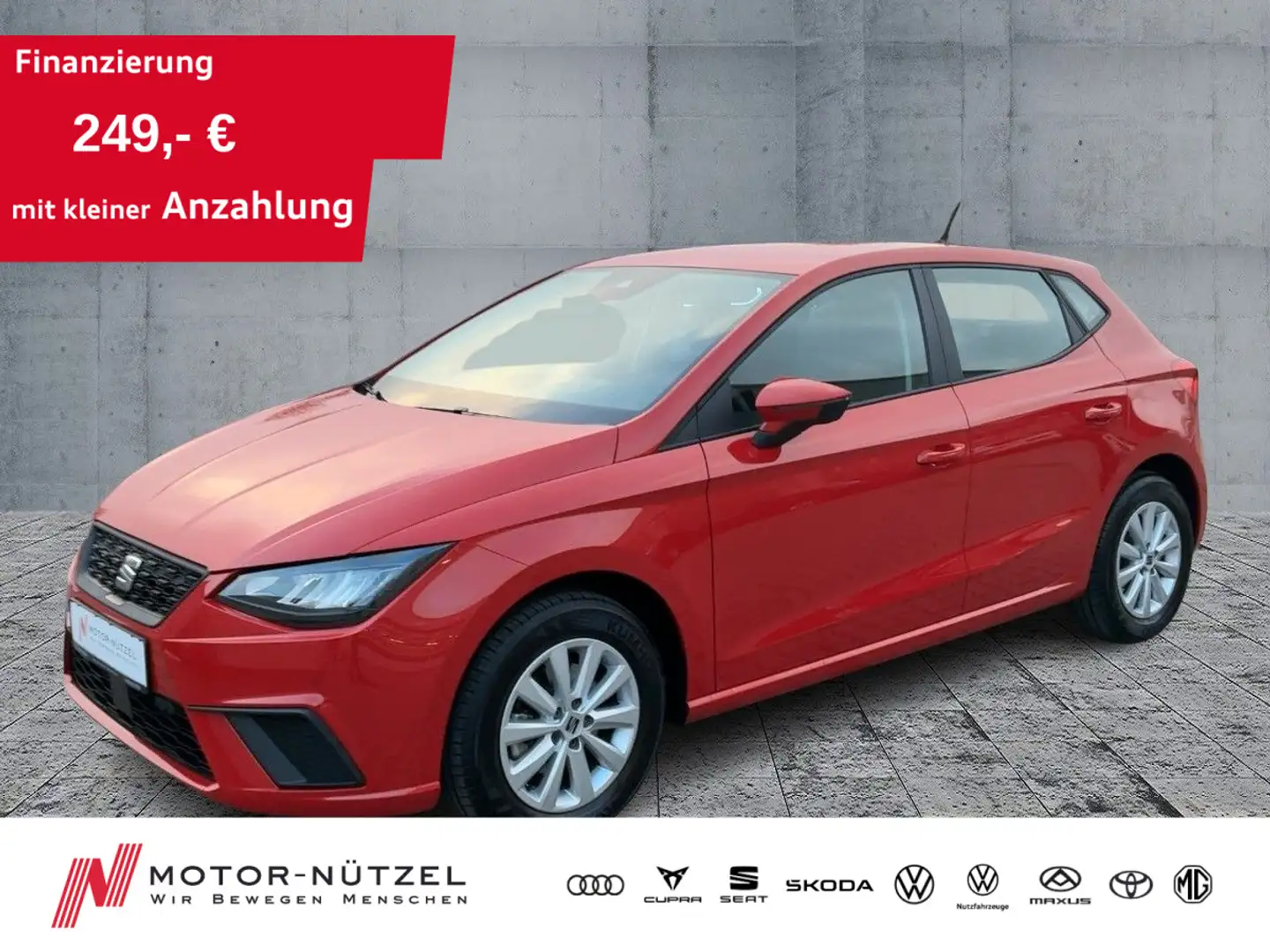 SEAT Ibiza 1.0 TSI DSG STYLE LED+RFK+ACC+SHZ+LM+DAB+ Rouge - 1