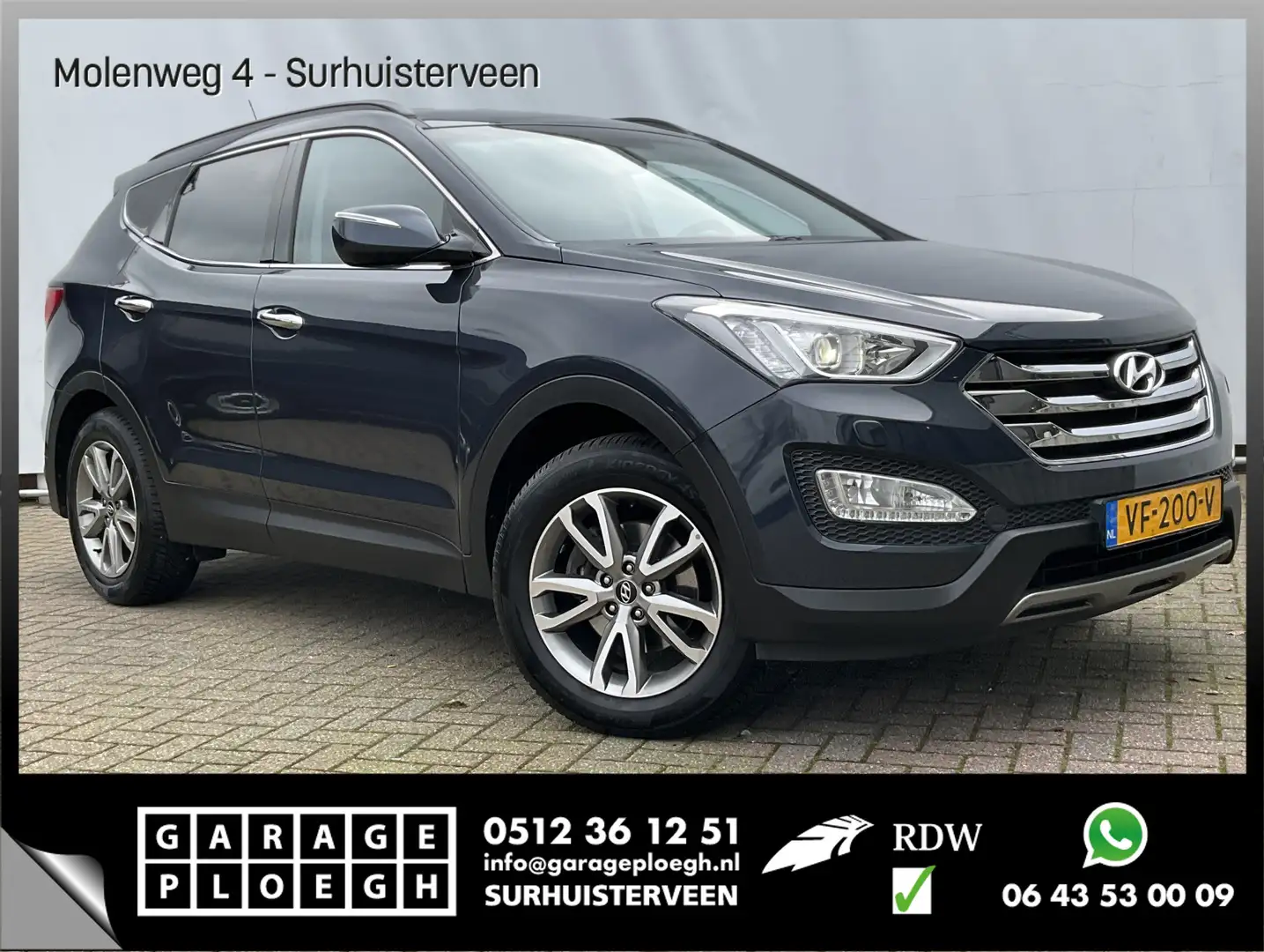 Hyundai SANTA FE 2.4 GDI 192pk MARGE 56dkm+NAP Grijs kent* Navi/Cam Grigio - 1