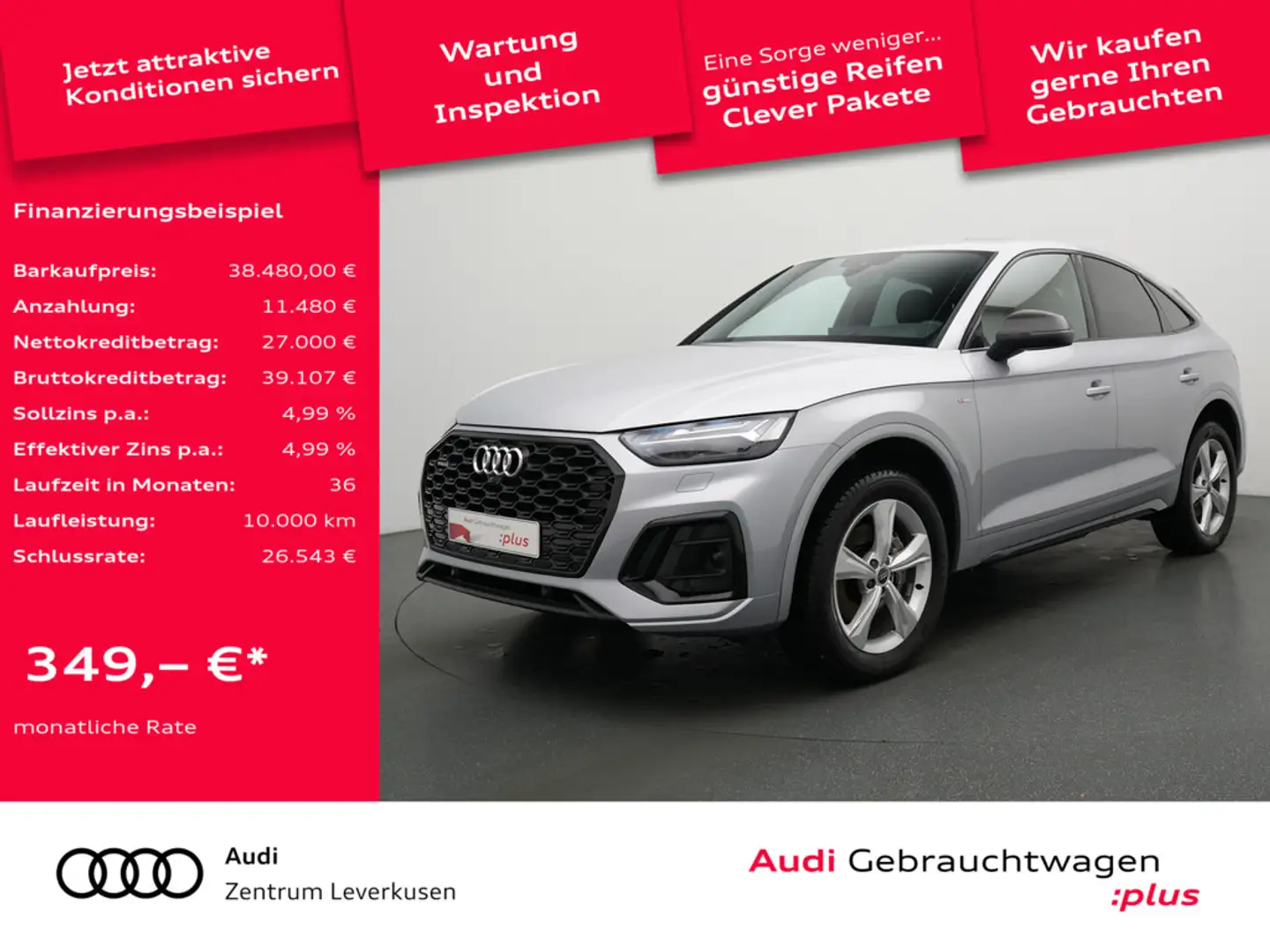 Audi Q5 Sportback quattro S line LEDER HUD KAM NAVI Schwarz - 1