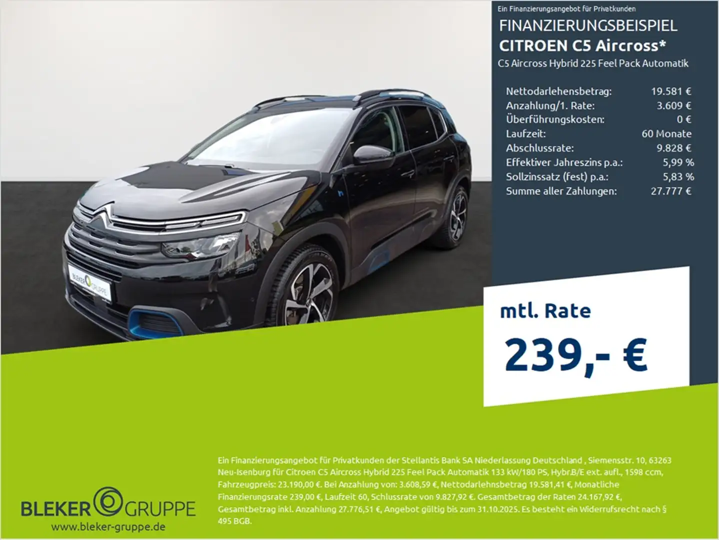 Citroen C5 Aircross C5 Aircross Hybrid 225 Feel Pack Automatik Noir - 1