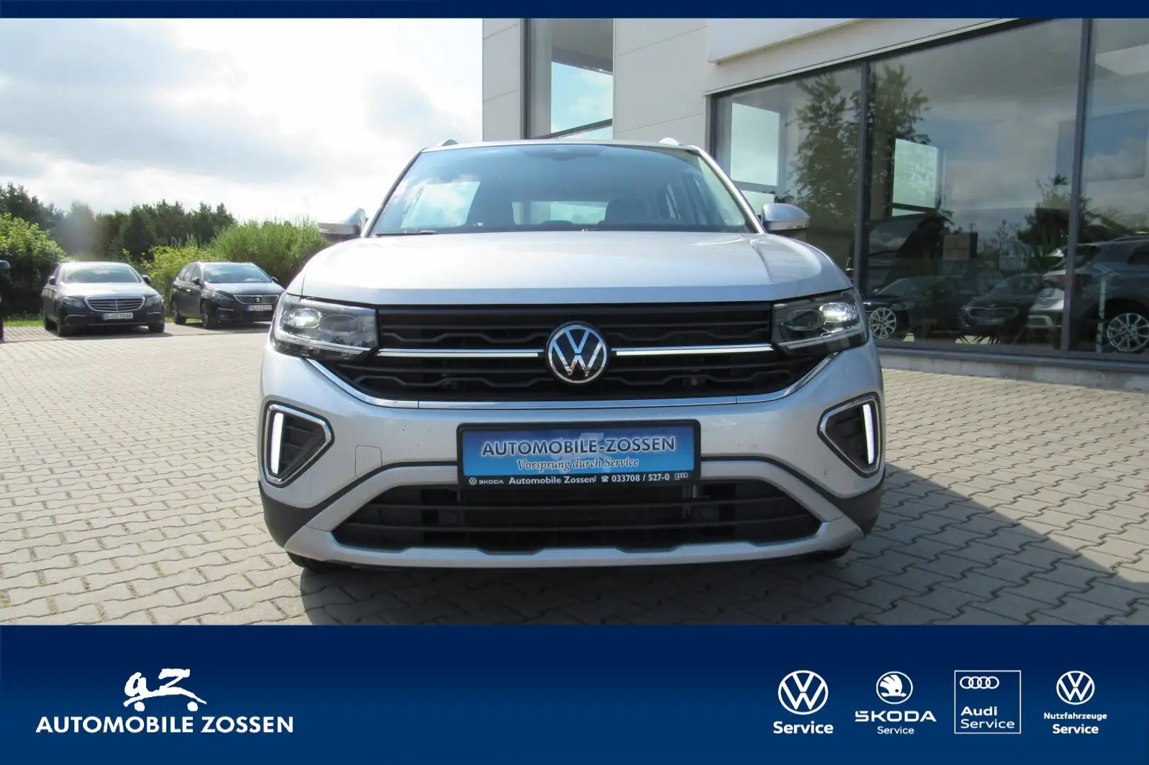 Volkswagen T-Cross T-Cross 1.0 TSI Style AHK Navi/Autom./AHK abnehmbar/LED Silber - 1