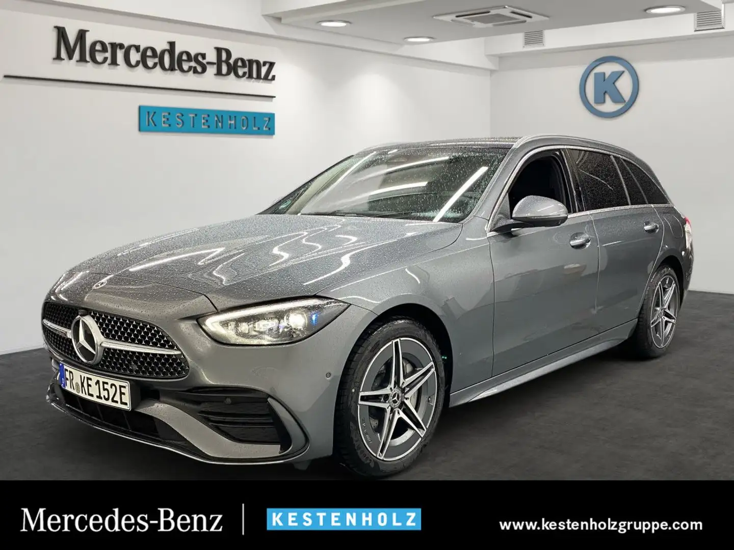 Mercedes-Benz C 300 de T -Modell AMG+AHK+PARK+DISTR+DIGITAL Grau - 1