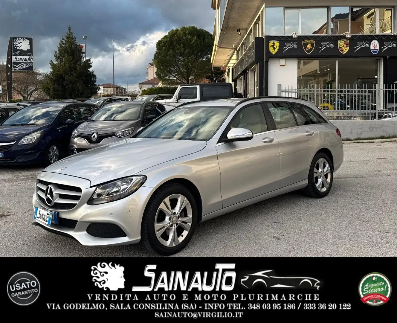 Mercedes-Benz C 220 MERCEDES CLASSE C 220D SW  GARANZIA 24 MESI Silber - 1