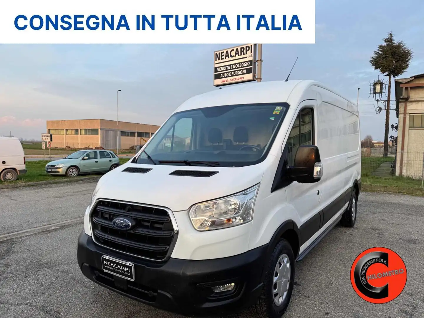 Ford Transit 350 2.0 TDCi(PL-TM-L3H2)SENSORI-CRUISE-2021-E6D Blanc - 1