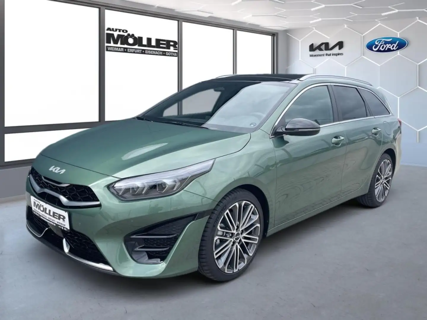 Kia Ceed SW / cee'd SW 1.5T DCT GT-Line+Pano+Leder+Techne+Performance Grün - 1