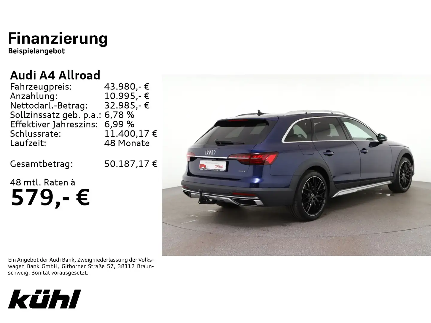 Audi A4 allroad 45 TFSI Q S tronic Matrix AHK Kamera Blau - 2