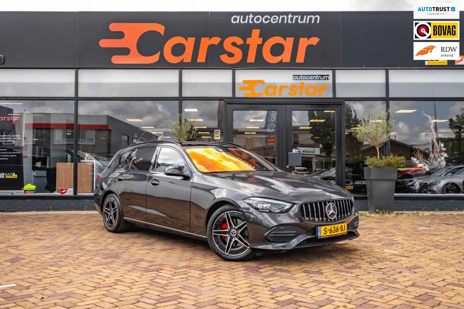 Mercedes-Benz C 220 Estate d AMG Line|Pano|Camera|Trekhaak Grijs - 1