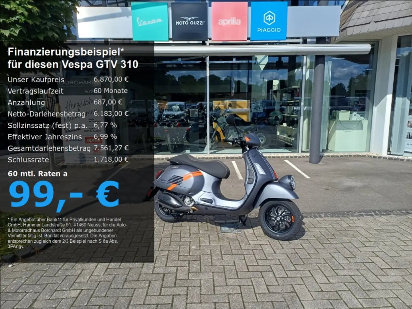 Vespa GTV 310 *E5+*wenig KM*Grau*24 PS* Gris - 1