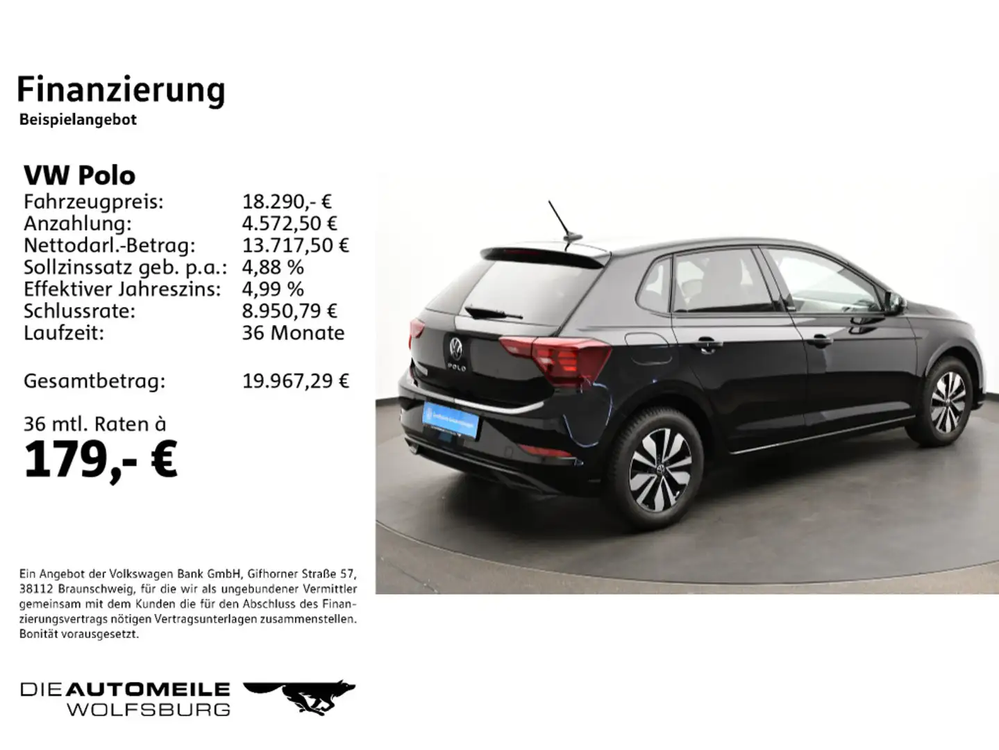 Volkswagen Polo 6 VI 1.0 Move LED/Navi/Sitzhzg Noir - 2