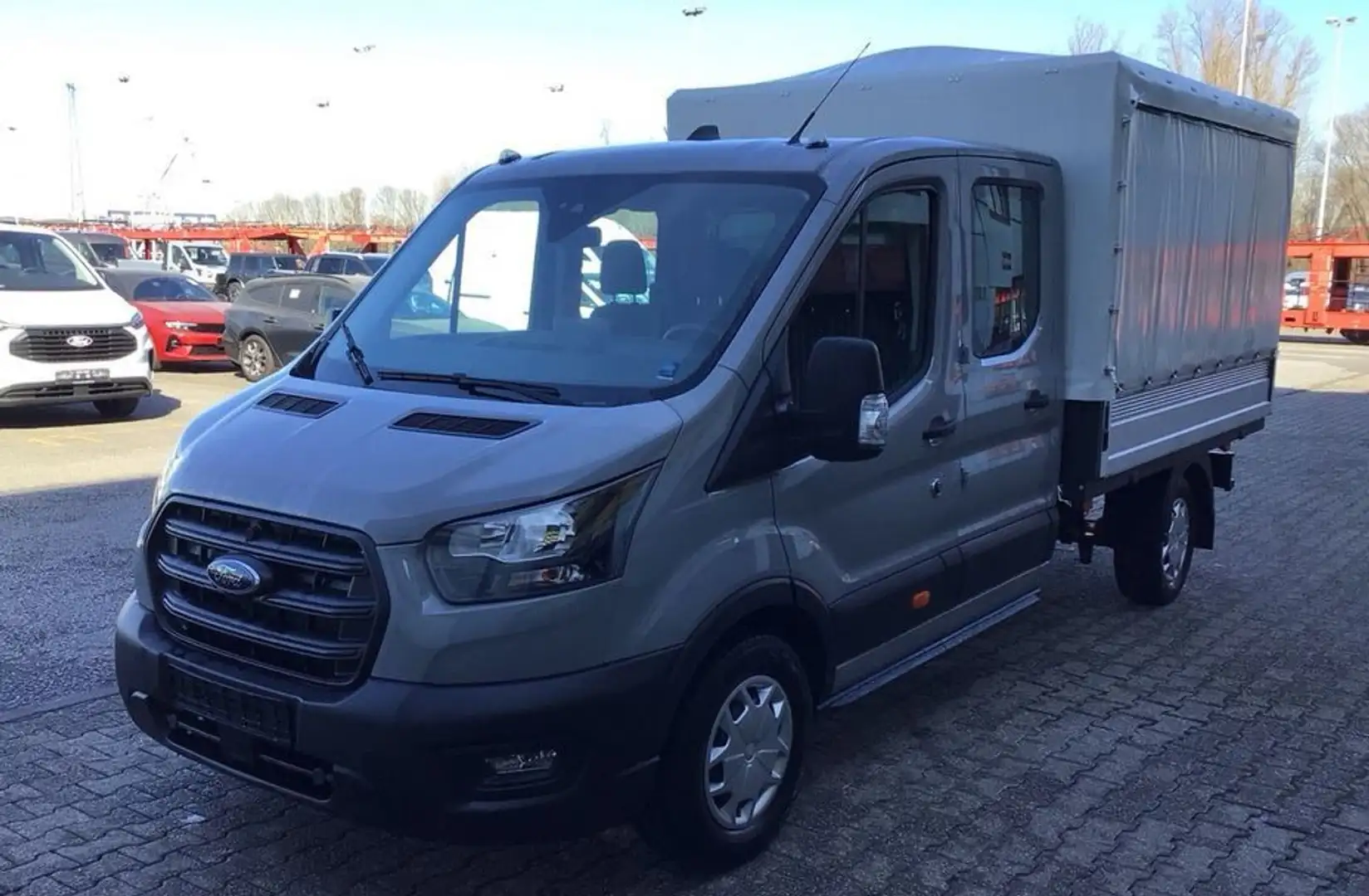 Ford Transit Pritsche Plane 350 L3 Doppelkabine Trend Grijs - 1