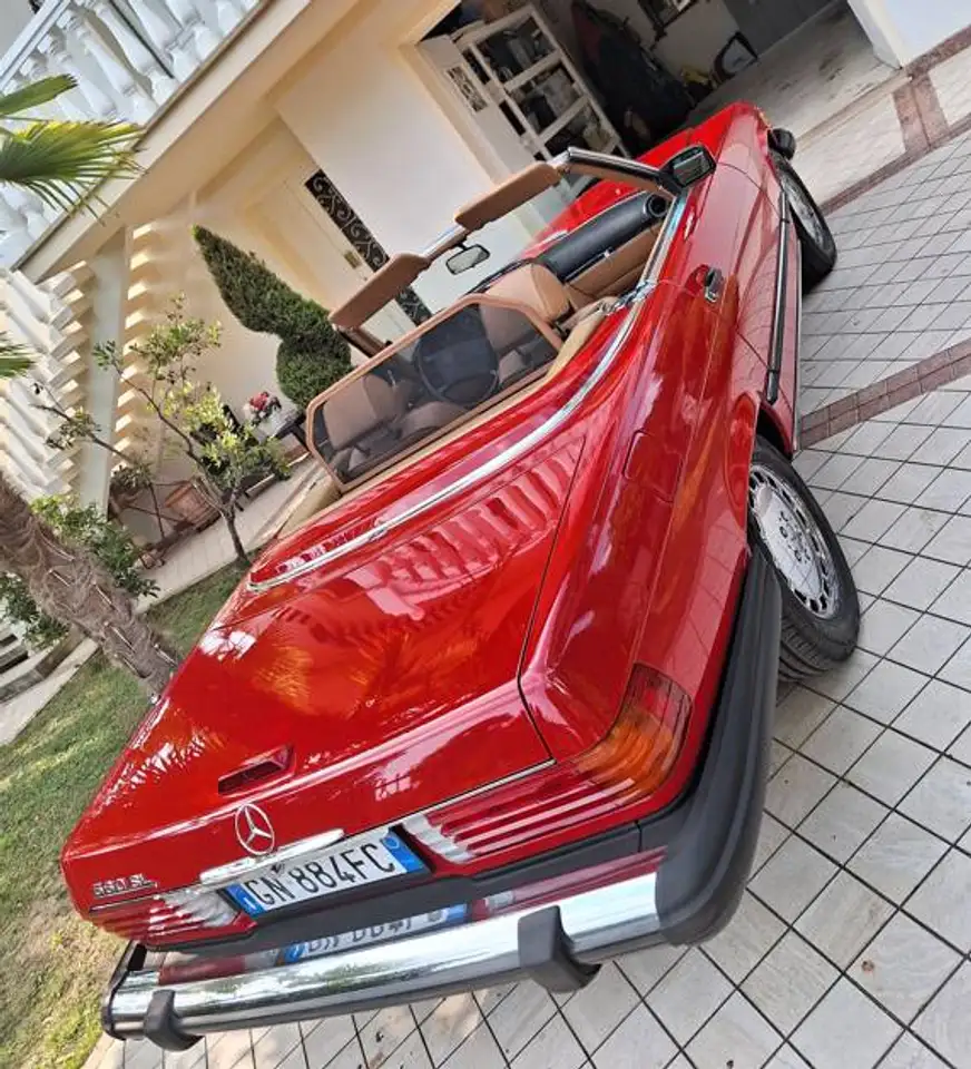 Mercedes-Benz SL 560 America 4 fari rossa interni palomino, foto 4