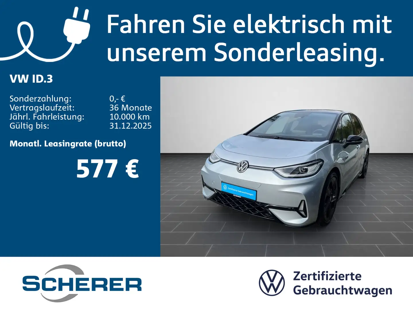 Volkswagen ID.3 GTX Performance 84kWh 5J Garantie 20 ACC HU Silber - 1