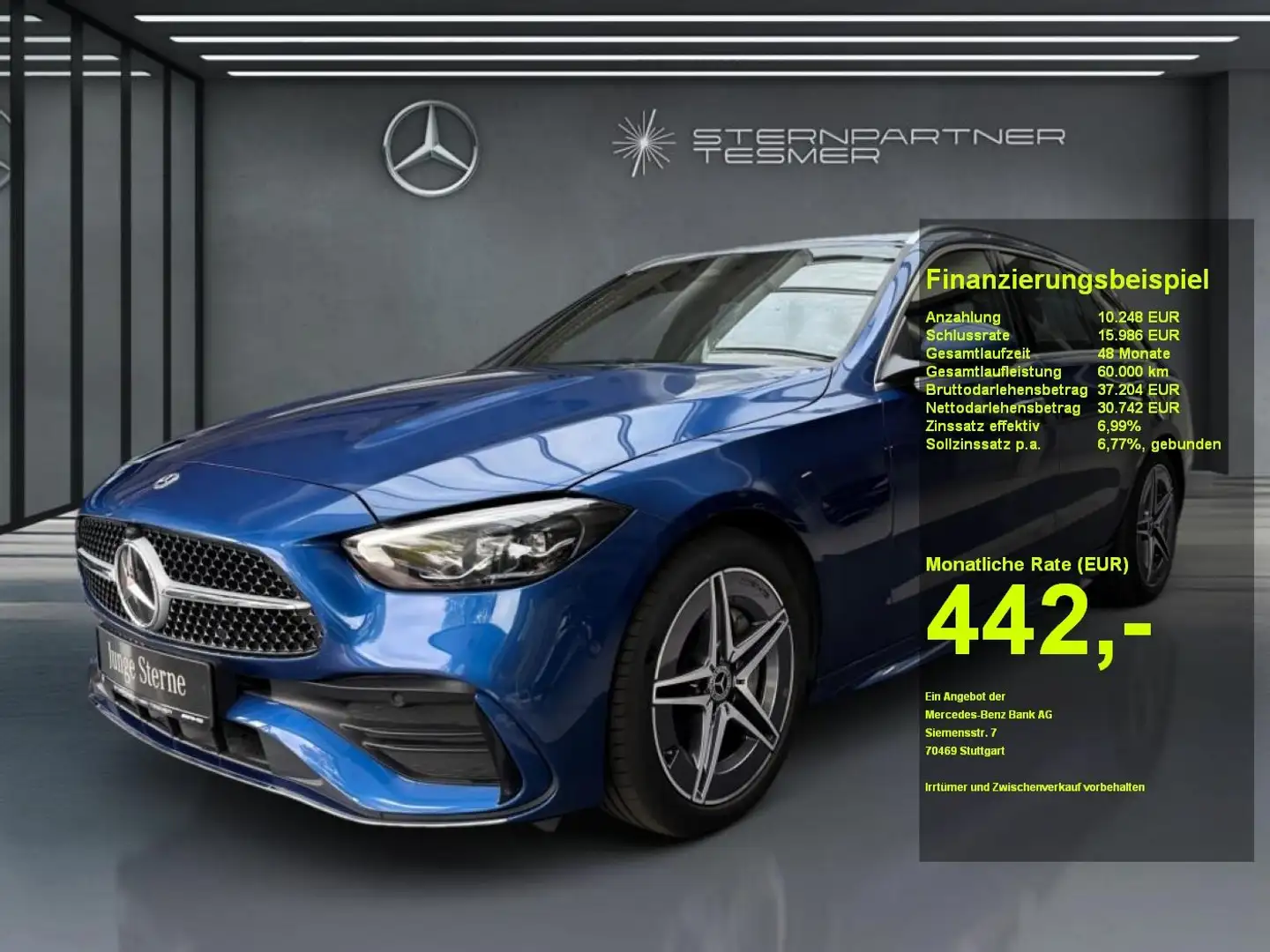 Mercedes-Benz C 220 d T AMG+AHK+KAMERA+DISTRONIC Blau - 1