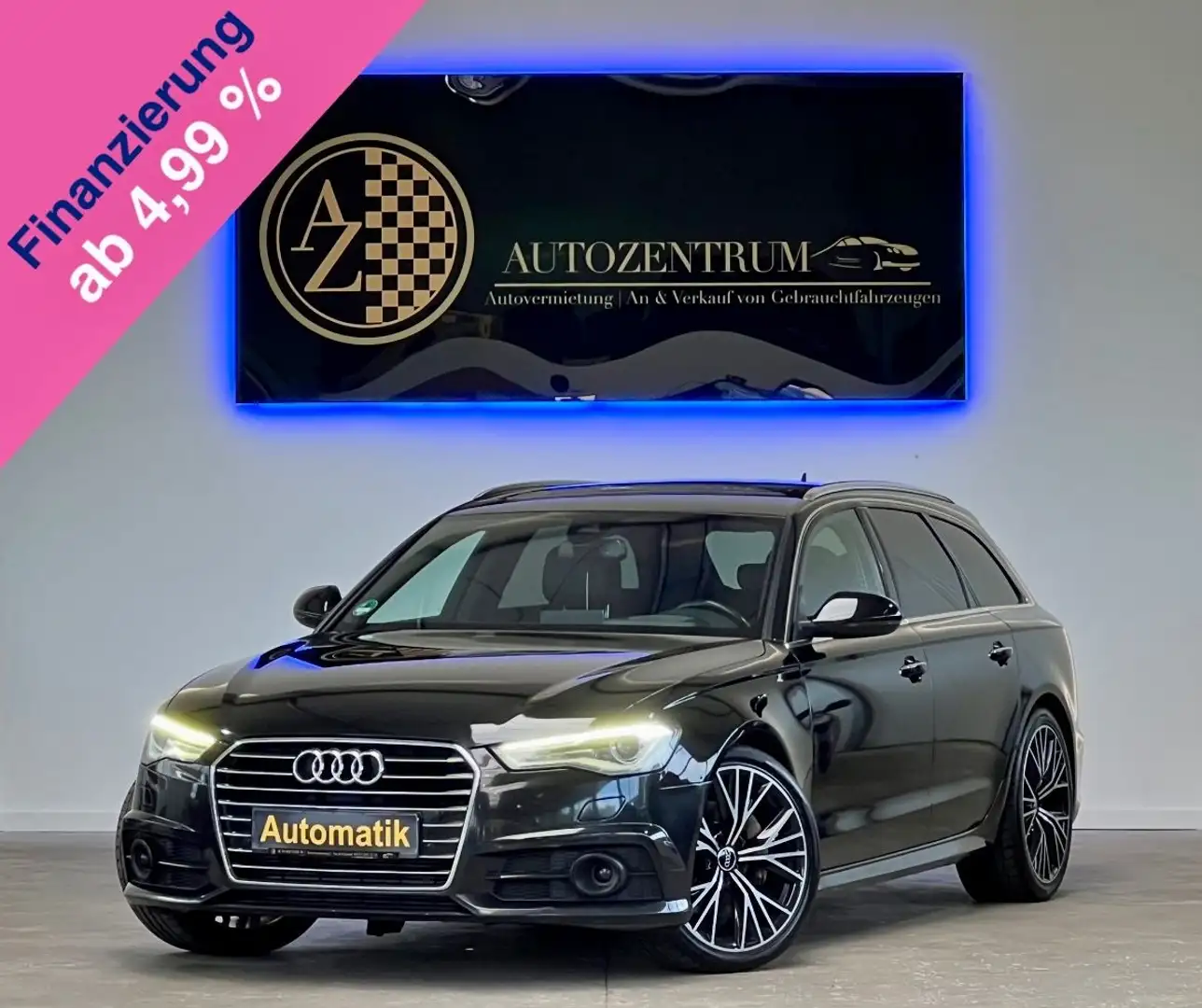Audi A6 3.0 TDI quattro S-line Sport*HUD*RFK*ALCANTAR Zwart - 1