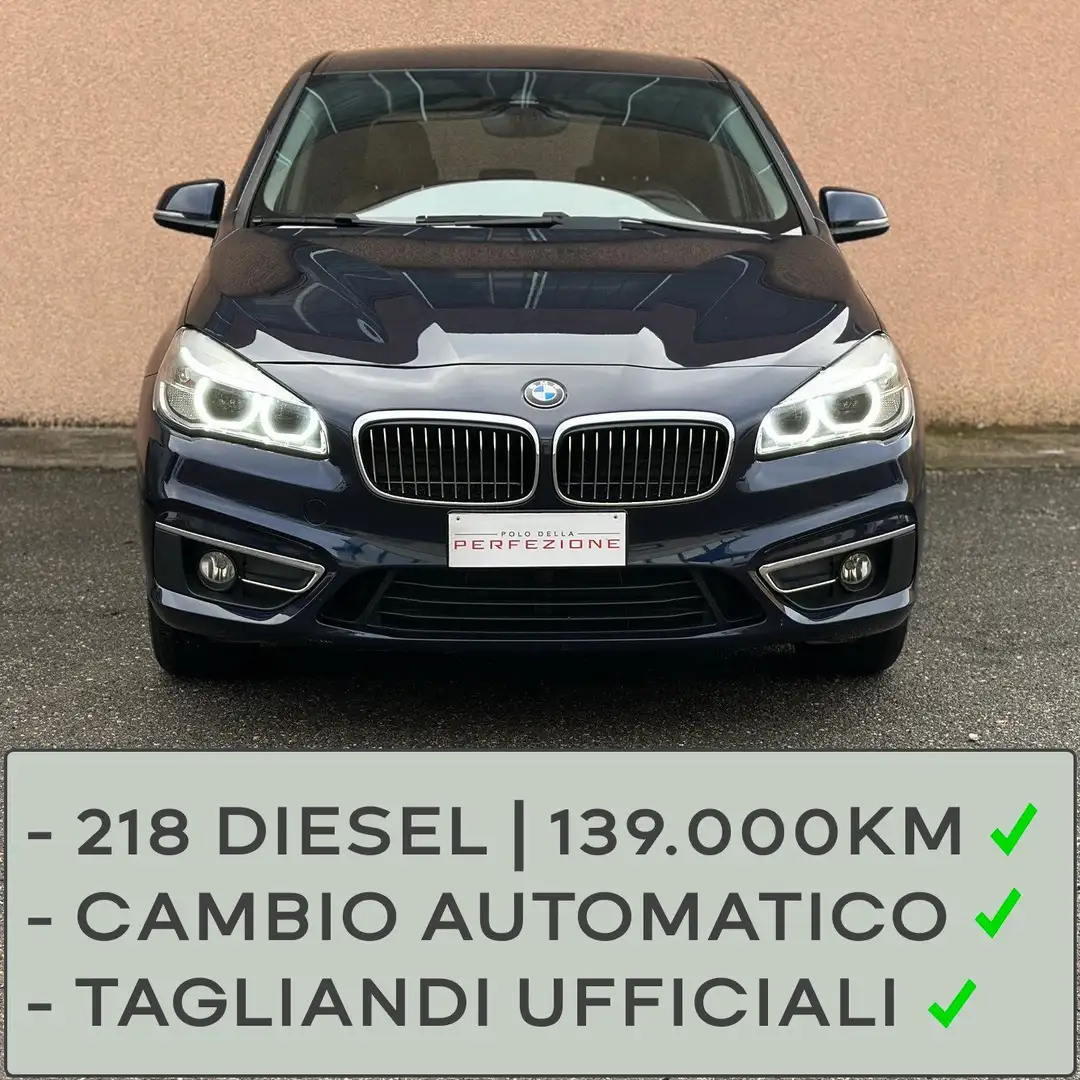 BMW 218 Luxury, Pelle, Storico Tagliandi Ufficiali Blu/Azzurro - 1