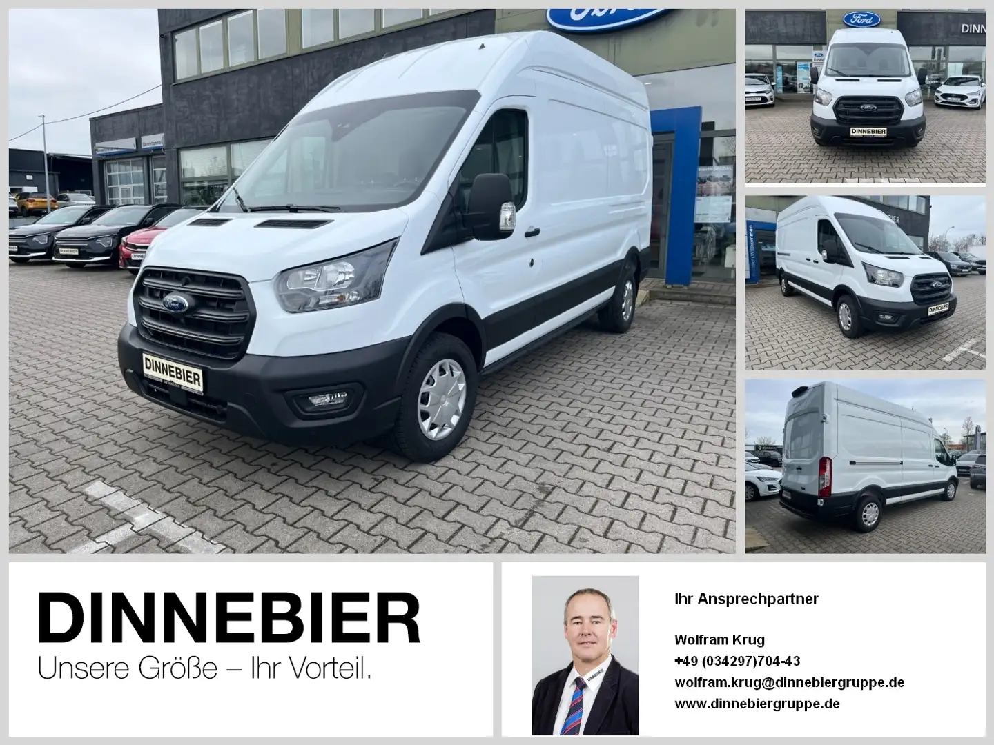 Ford Transit 350 L3 H3 Kasten LKW Trend 96 KW Blanc - 1
