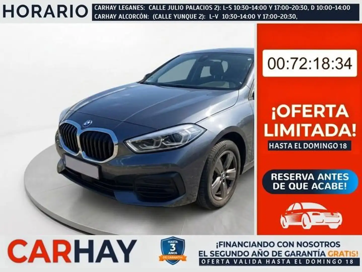 BMW 116 HATCH 1.5 118I (100KW) Gris - 1