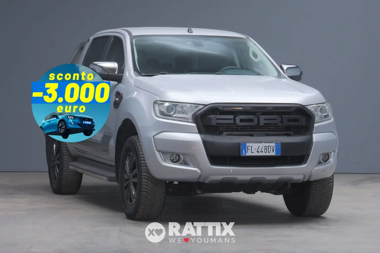 Ford Ranger 2.2 TDCI 160CV Double Cab Limited Auto N1 Autocar Grijs - 1