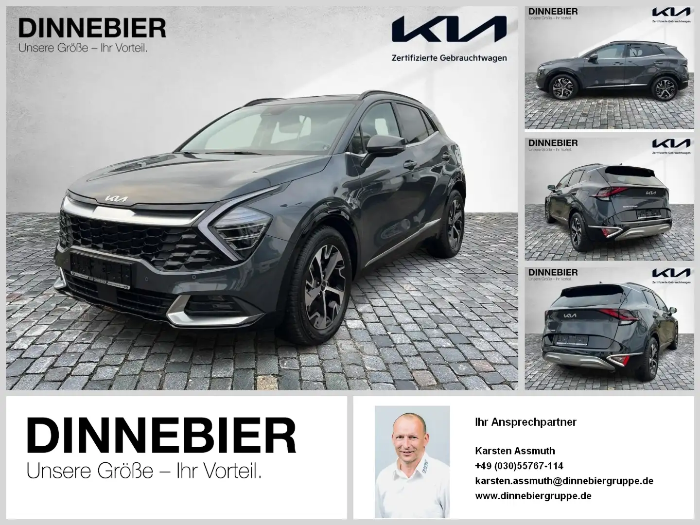 Kia Sportage Spirit 1.6T LED+360°+Glasdach+Navi Grau - 1