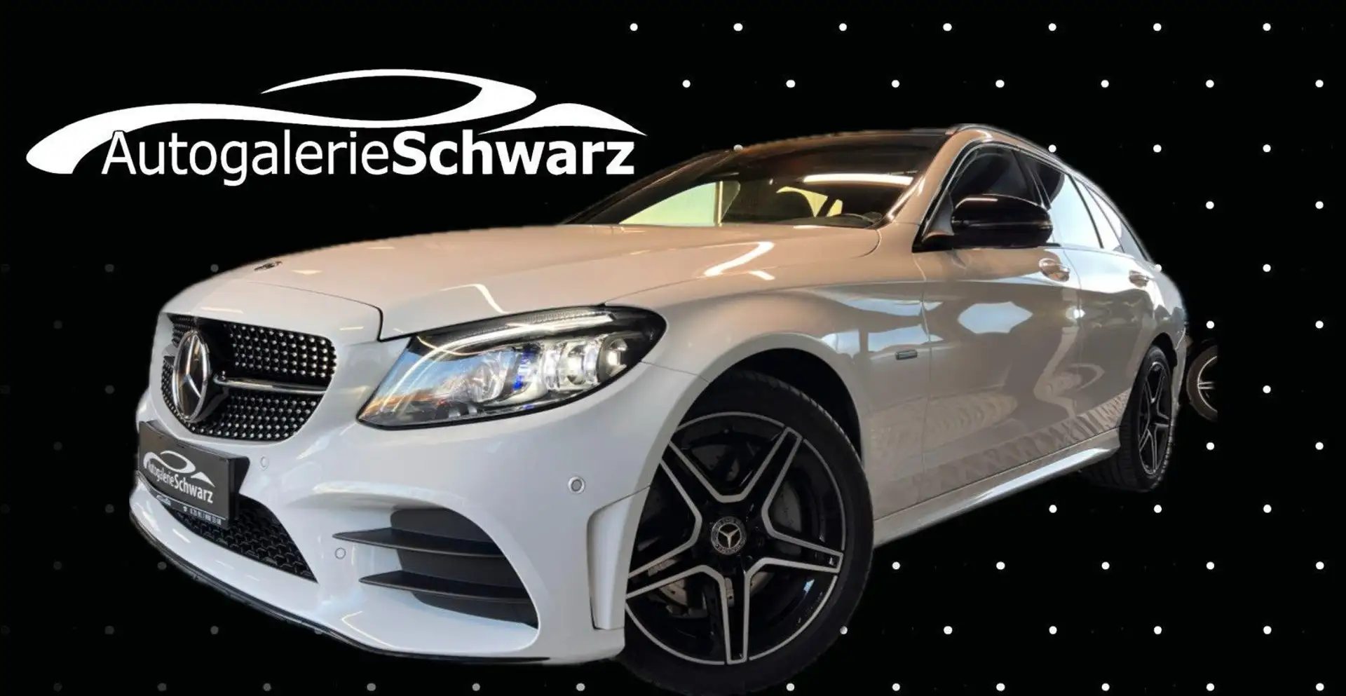 Mercedes-Benz C 300 e T 9G AMG NIGHT WIDE BEAM DIS+360°COM PANO Weiß - 1