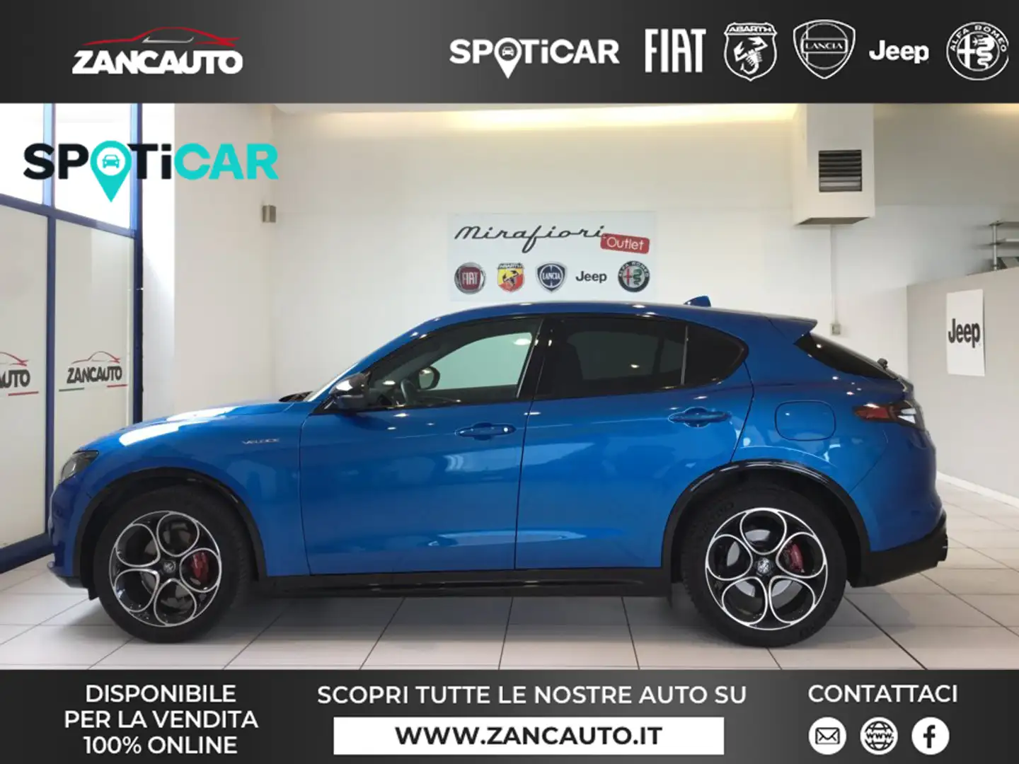 Alfa Romeo Stelvio 2.2 Turbodiesel 210 CV AT8 Q4 Veloce MY24 Blu/Azzurro - 1