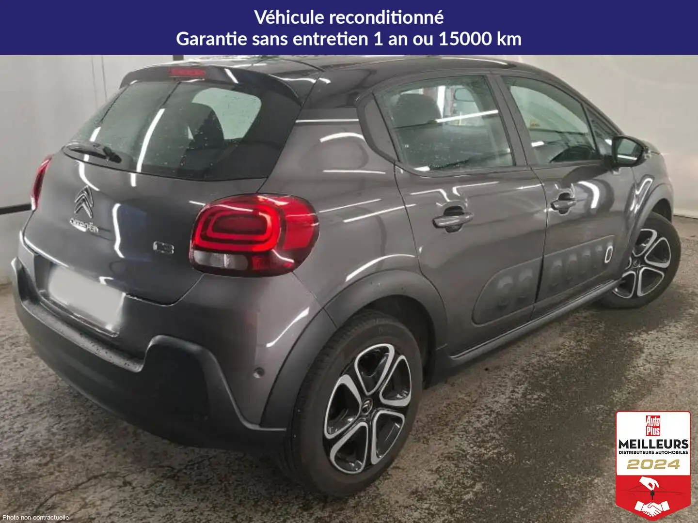 Citroen C3 PureTech 110 S\u0026S Feel +Caméra +Clim auto Gris - 1