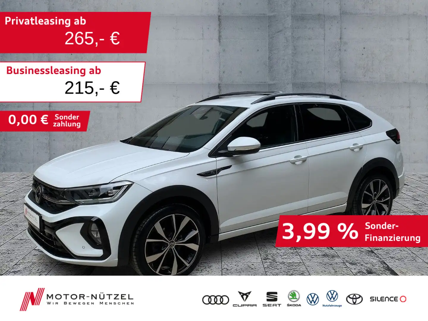 Volkswagen Taigo 1.0 TSI DSG R-LINE MATRIX+NAVI+ACC+KAMERA Weiß - 1