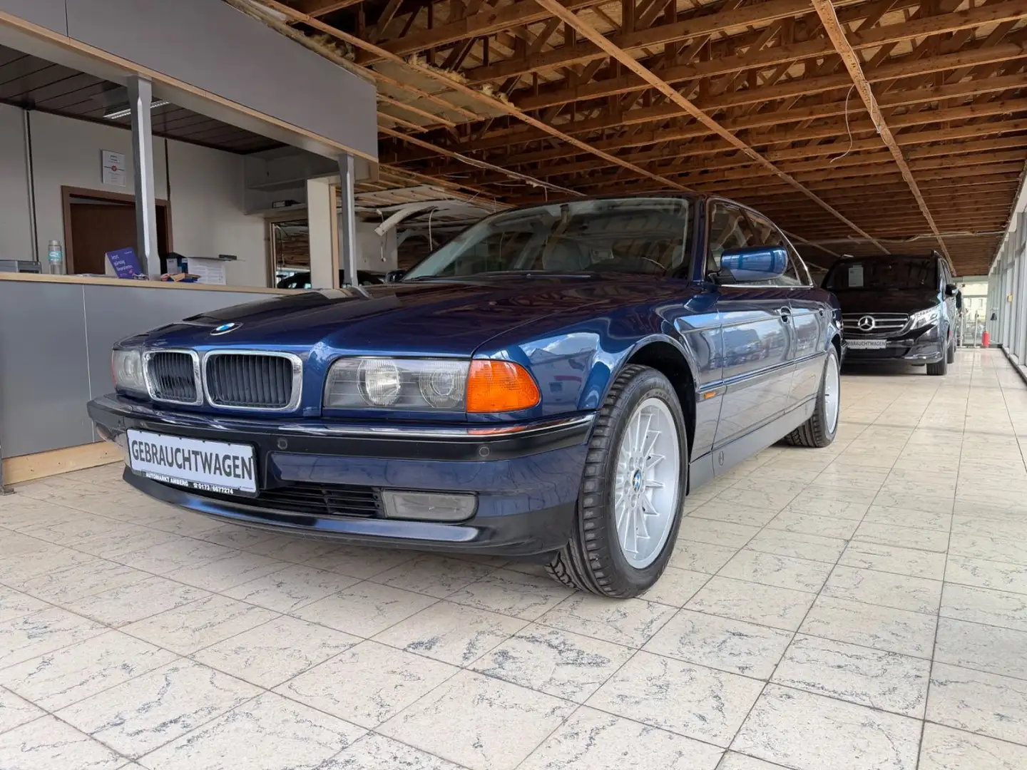 BMW 728 i E38 Handschalter*Scheckheft*Schiebedach* Blau - 1