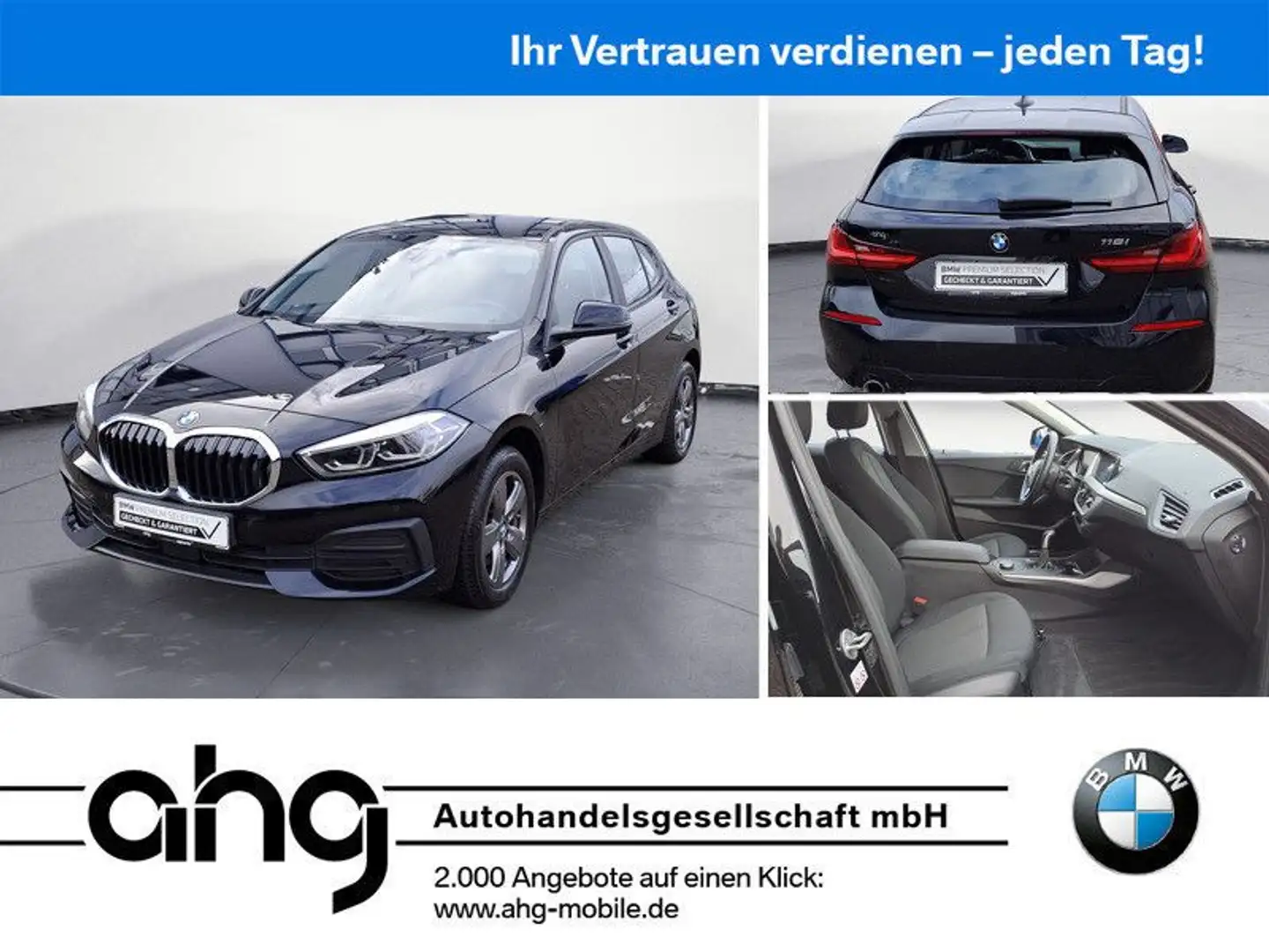 BMW 118 i Bluetooth Klima DPF Schwarz - 1